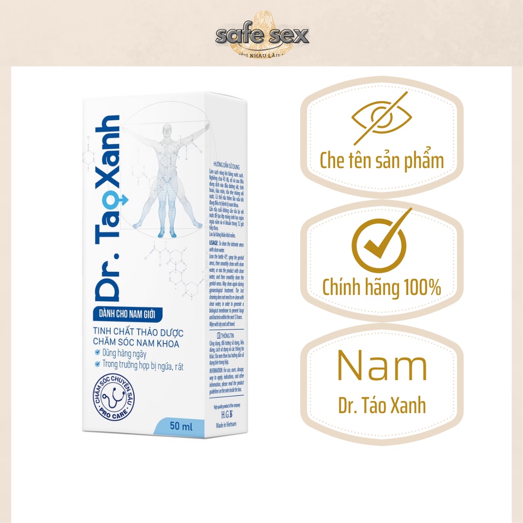 DUNG DỊCH VỆ SINH DR TÁO XANH DÀNH CHO NAM 50ML