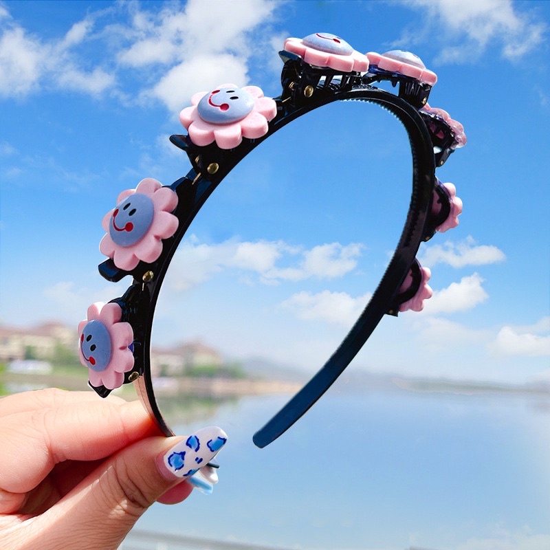 Bờm tóc có kẹp Hàn Quốc cho bé gái đính hoa quả, hình hoa cute dễ thương tạo độ phồng , xược tóc hot tiktok