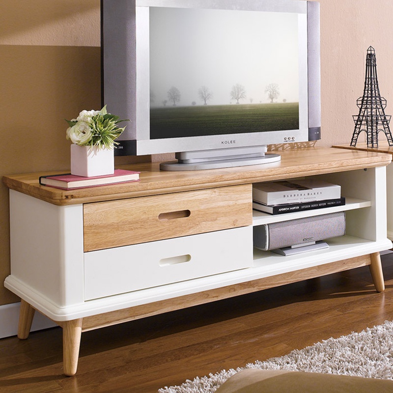 Tủ TV 2 ngăn kéo Vivid IBIE gỗ cao su