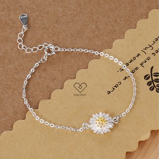 🌟SALE SỐC🌟 Trang sức bạc 925 lắc tay hoa cúc Daisy LT1 Full box bảo hành trang sức bạc 12 tháng