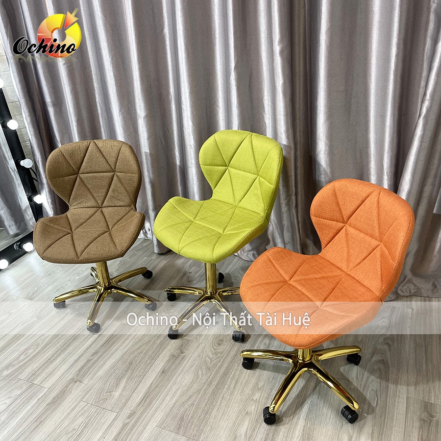 Ghế Xoay Văn Phòng Chân Vàng, Ghế Bánh Xe Mẫu Kim Cương Chân Vàng Sao Sang Chảnh (Ảnh Thật Và Video)