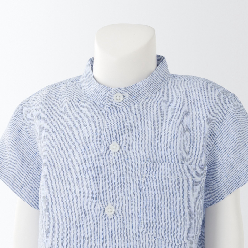 MUJI ÁO SƠ MI FRENCH LINEN NGẮN TAY