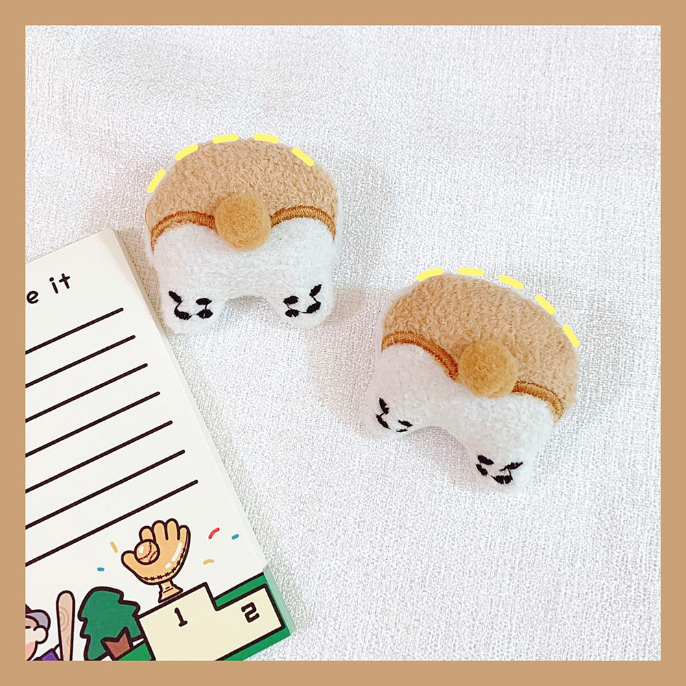 Ghim cài áo hình mông cún nhồi bông đáng yêu