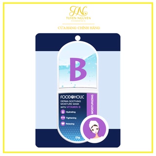 (08/2025) Mặt Nạ Dưỡng Ẩm Chiết Xuất Vitamin B Foodaholic Derma Soothing Moisture Mask 23g