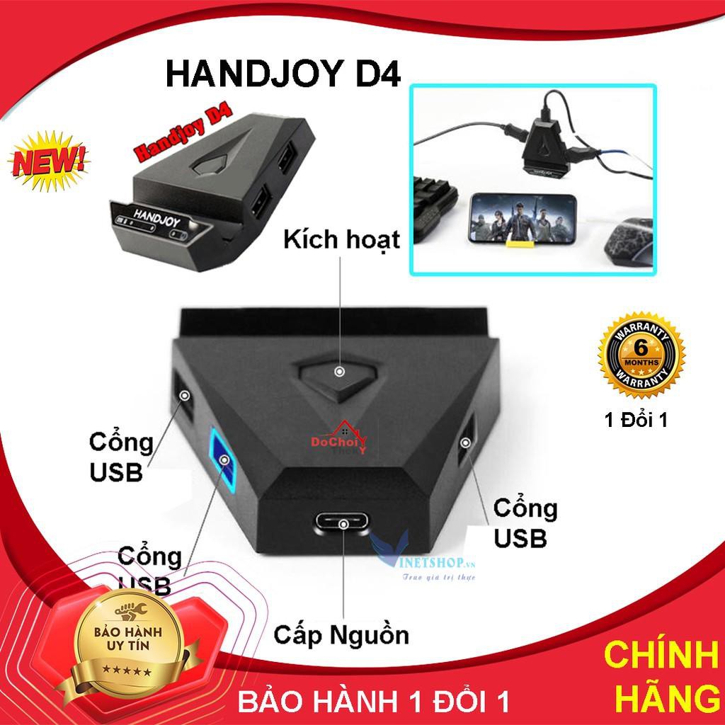 Handjoy D4 | Bộ chuyển đổi chuột và bàn phím cho điện thoại chơi game PUBG, ROS, FreeFire kết nối không có độ trễ