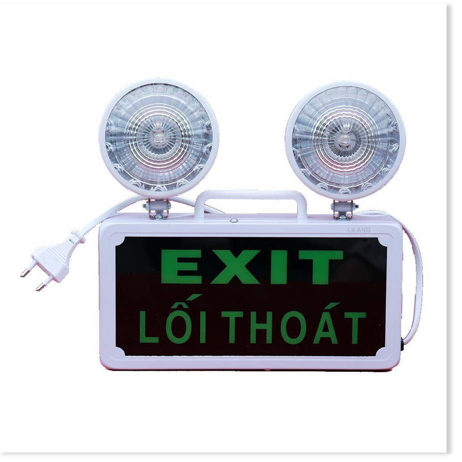 Đèn sự cố khẩn cấp 1 ĐỔI 1   Combo 2 Đèn báo thoát hiểm EXITđèn an toàn phù hợp lắp cho khách sạn 8552