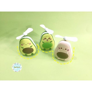 Quạt usb mini fan hình quả bơ, heo hồng, gấu xanh, vali 3 trong 1 gương đèn siêu dễ thương