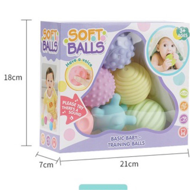 Set 6 bóng CHÚT CHÍT cảm nhận giác quan cho bébán chạy nhất shopee