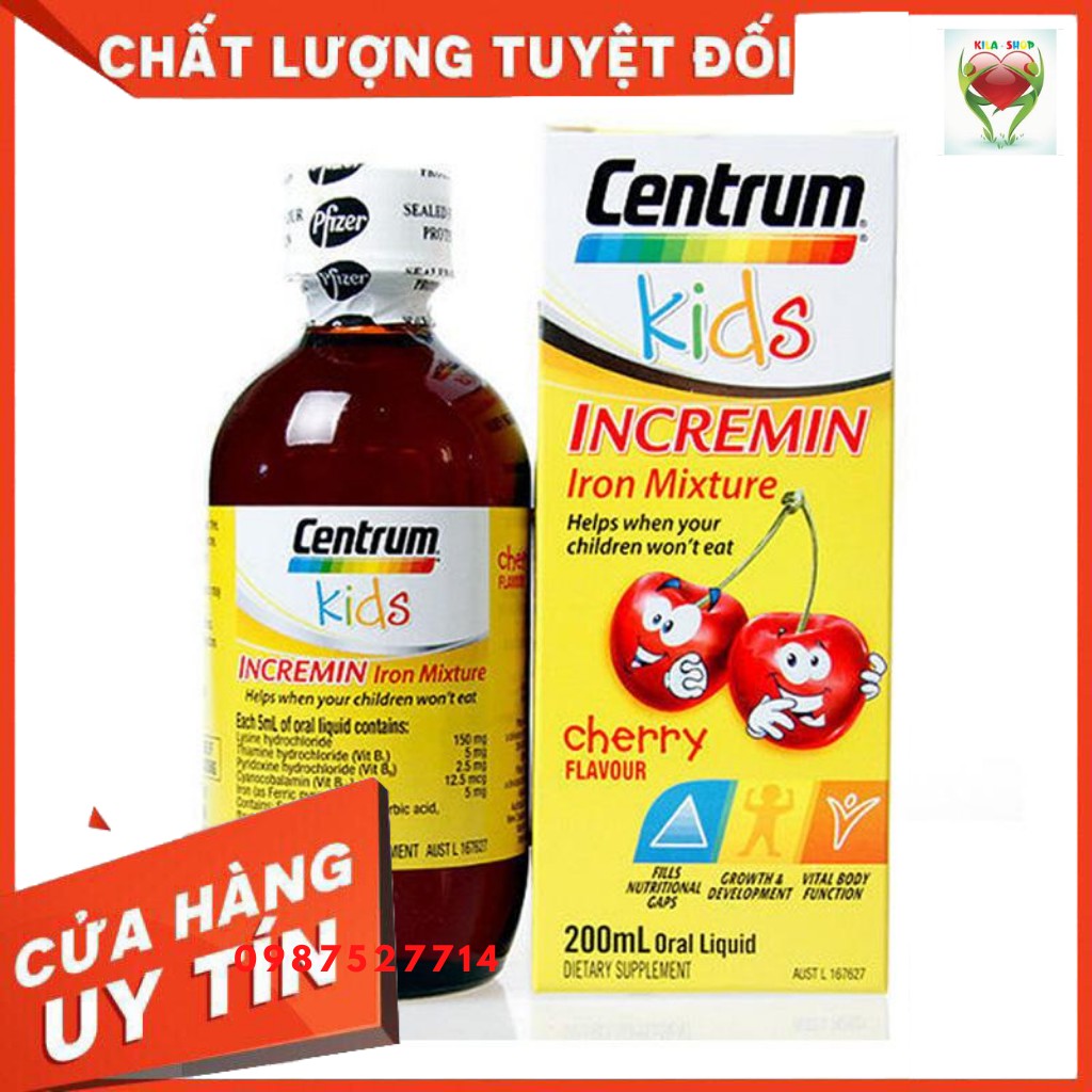 Siro Centrum Kids incremin iron mixture 200ml - mẫu mới [DATE MỚI]
