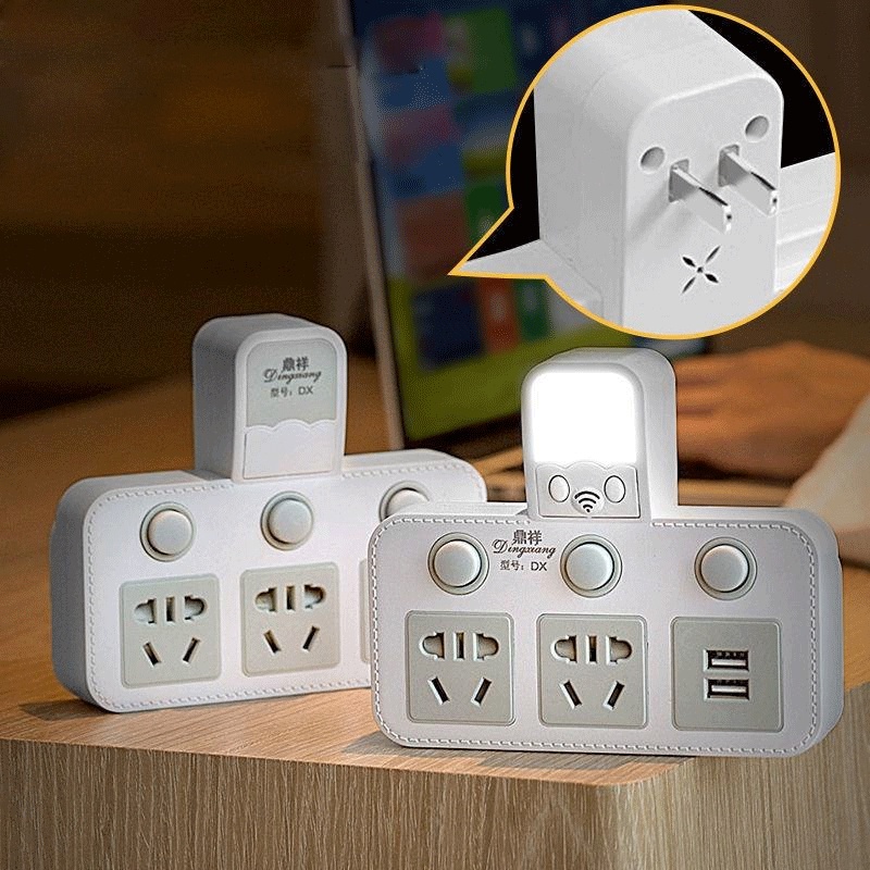 Ổ cắm điện thông minh đa năng kiêm đèn ngủ LED kèm Remote
