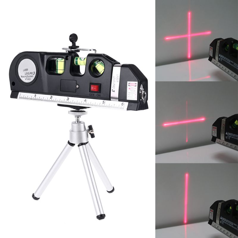 Thước Đo Cân Bằng Laser Với Giá Ba Chân 2 Đường Dọc Đa Năng