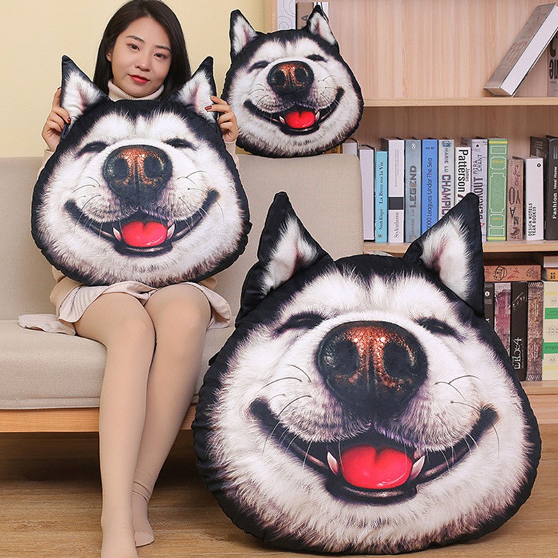 Thú Nhồi Bông Hình Chó Husky 3d Ngộ Nghĩnh