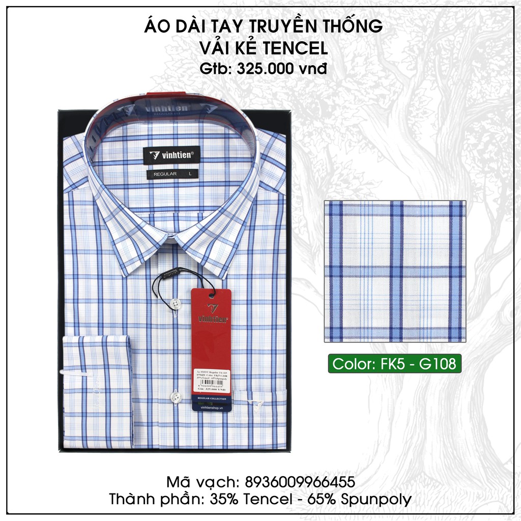 Áo Sơ Mi Dài Tay Sọc Caro Vĩnh Tiến Classic 325 | BigBuy360 - bigbuy360.vn