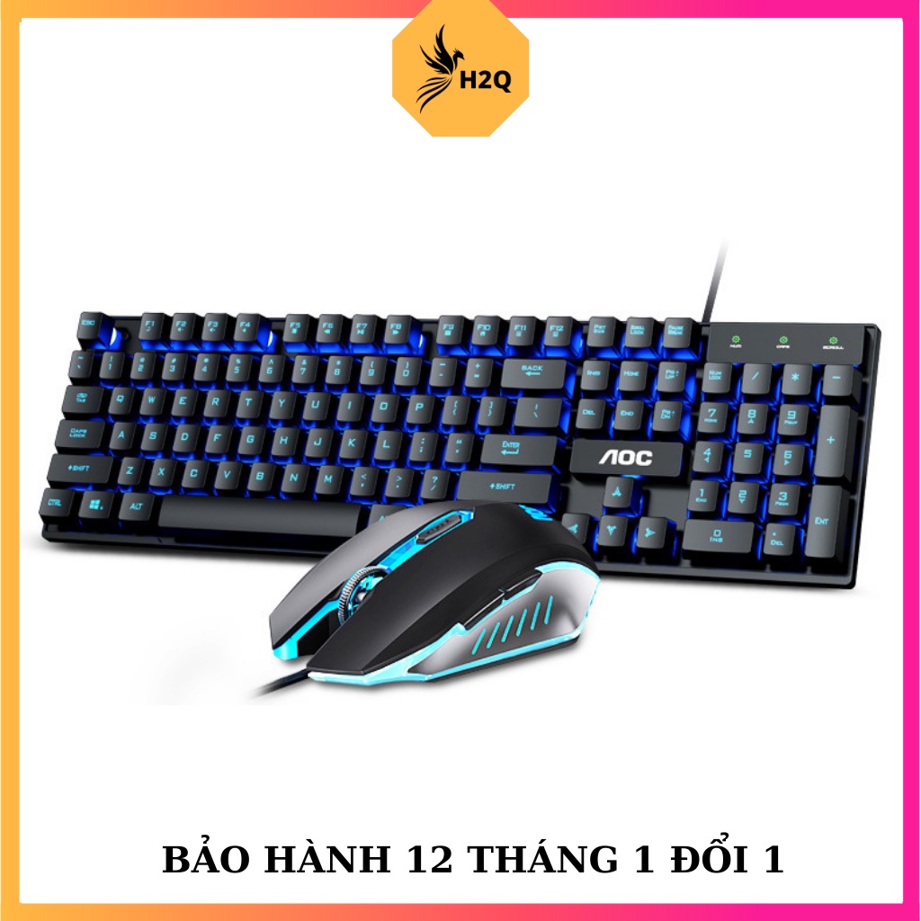 Bàn phím máy tính  AOC KB121, Bàn Phím cơ gaming Chuyên mọi tựa Game Đèn LED 7 Màu Cực Đẹp , Bảo Hành 12 Tháng