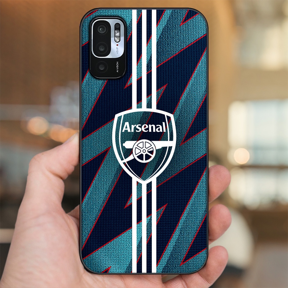 Ốp lưng Xiaomi Redmi Note 10 5G viền đen in hình Arsenal FC