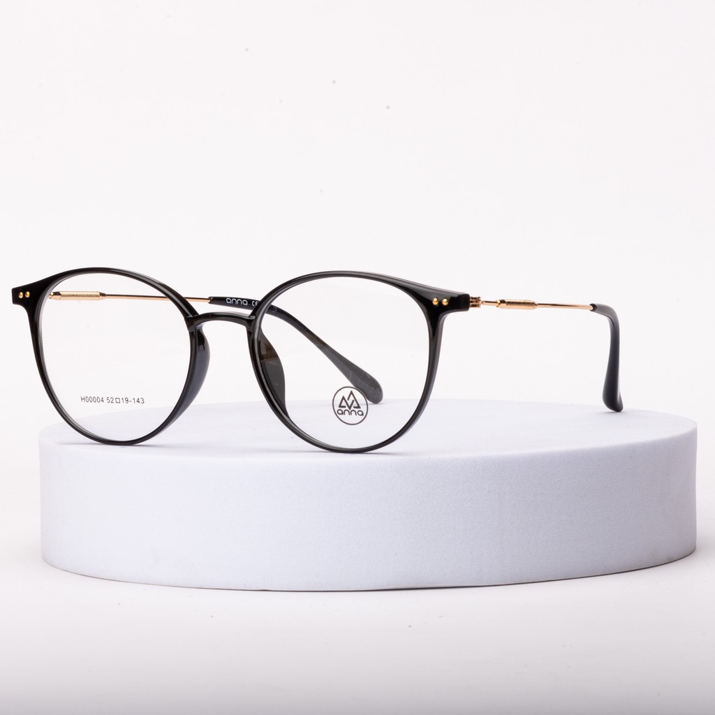 Gọng kính chính hãng ANNA thiết kế dáng tròn kết hợp kim loại và nhựa ANA0004 | BigBuy360 - bigbuy360.vn