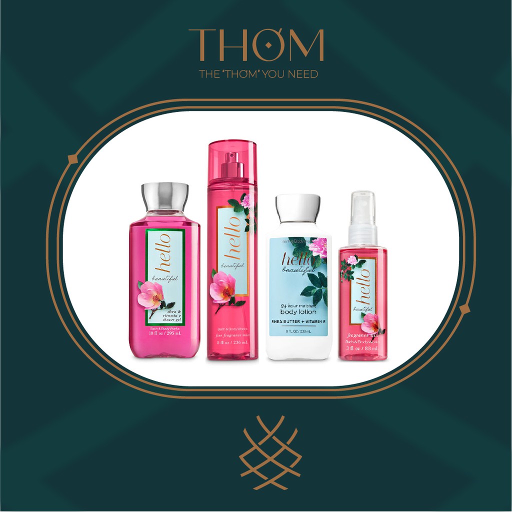 HELLO BEAUTIFUL | Sản Phẩm Tắm Dưỡng Xịt Thơm Toàn Thân Bath & Body Works | BigBuy360 - bigbuy360.vn