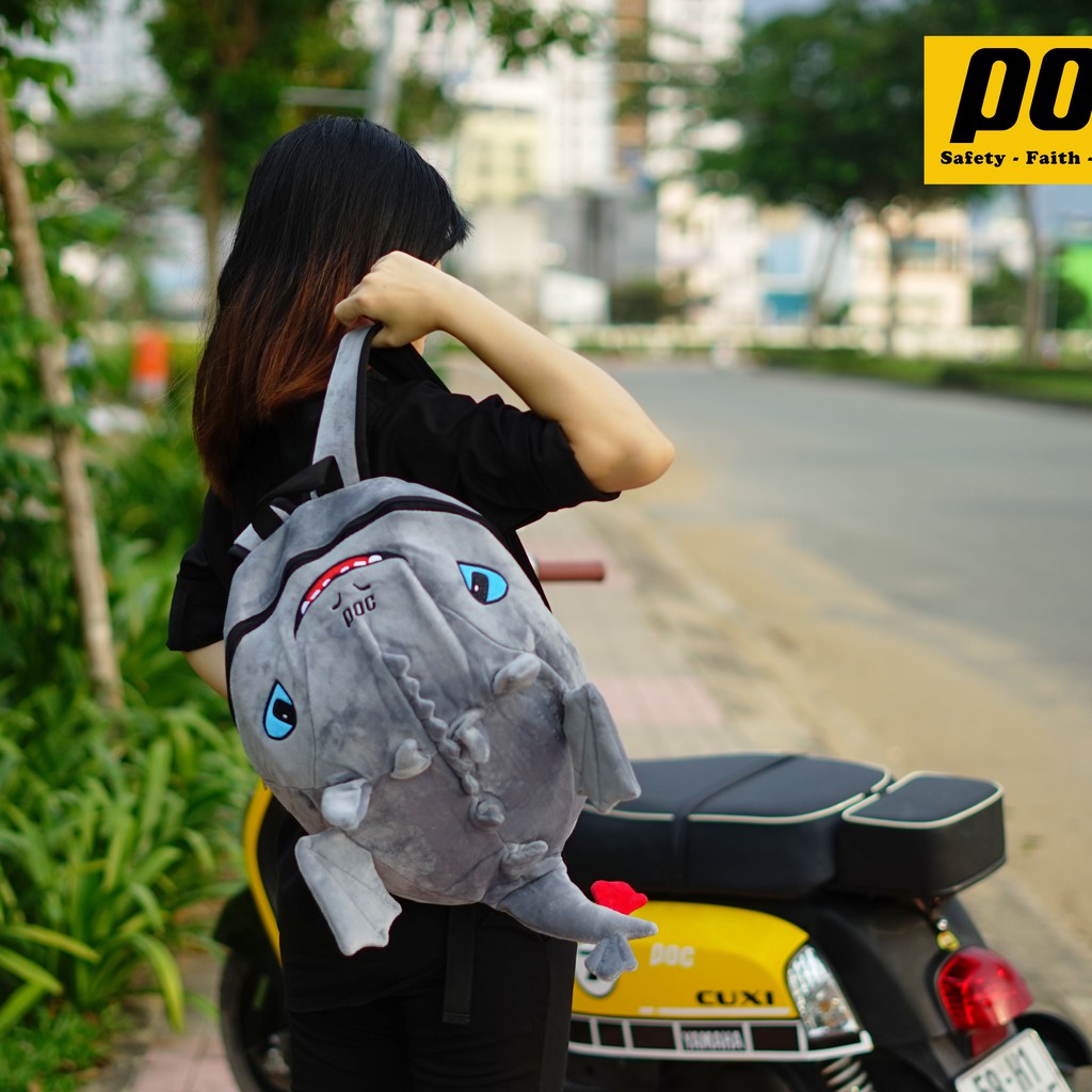 Balo Con Rồng đáng yêu nhất màu Xám