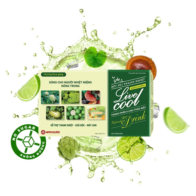 Bột / viên sủi Livecool / Live cool  - Thanh nhiệt, mát gan, giải độc, lở loét, nhiệt miệng, nóng trong người
