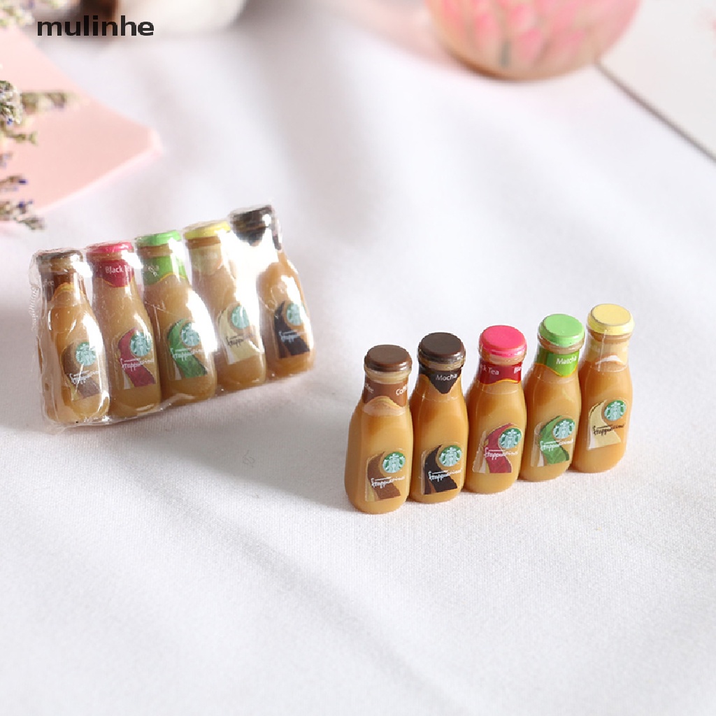 Set 1 / 5 Chai Nhựa Mini 1 / 12 Dùng Để Trang Trí Nhà Búp Bê