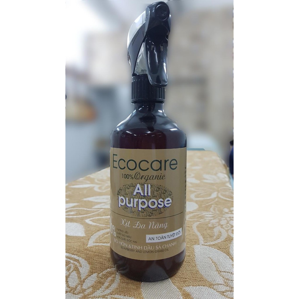 Nước xịt kính, bàn ăn, bàn làm việc 0.5l organic hương sả chanh, công nghệ Đức.