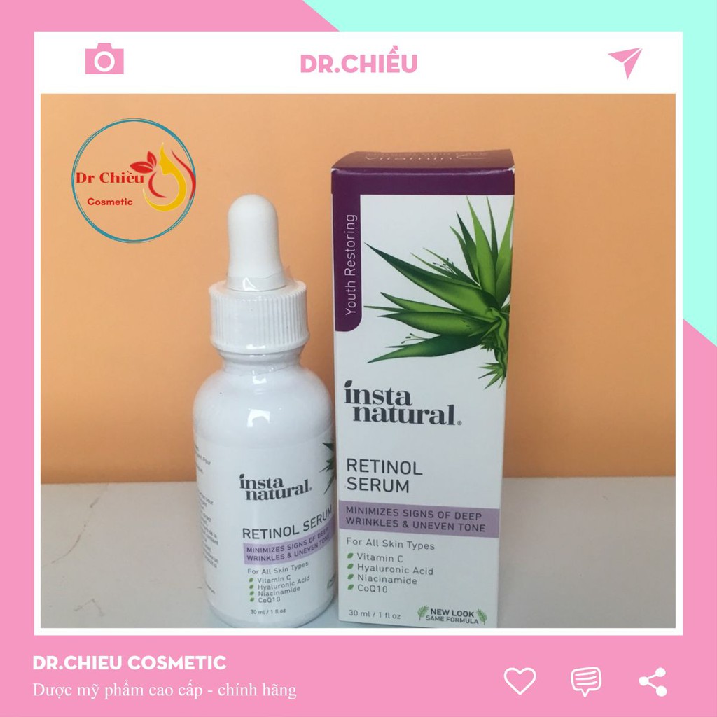 ⚜️Mẫu Mới⚜️ InstaNatural ⚜️ Retinol serum ⚜️ Tinh chất chống lão hóa sáng da toàn diện Instanatural Serum Retinol