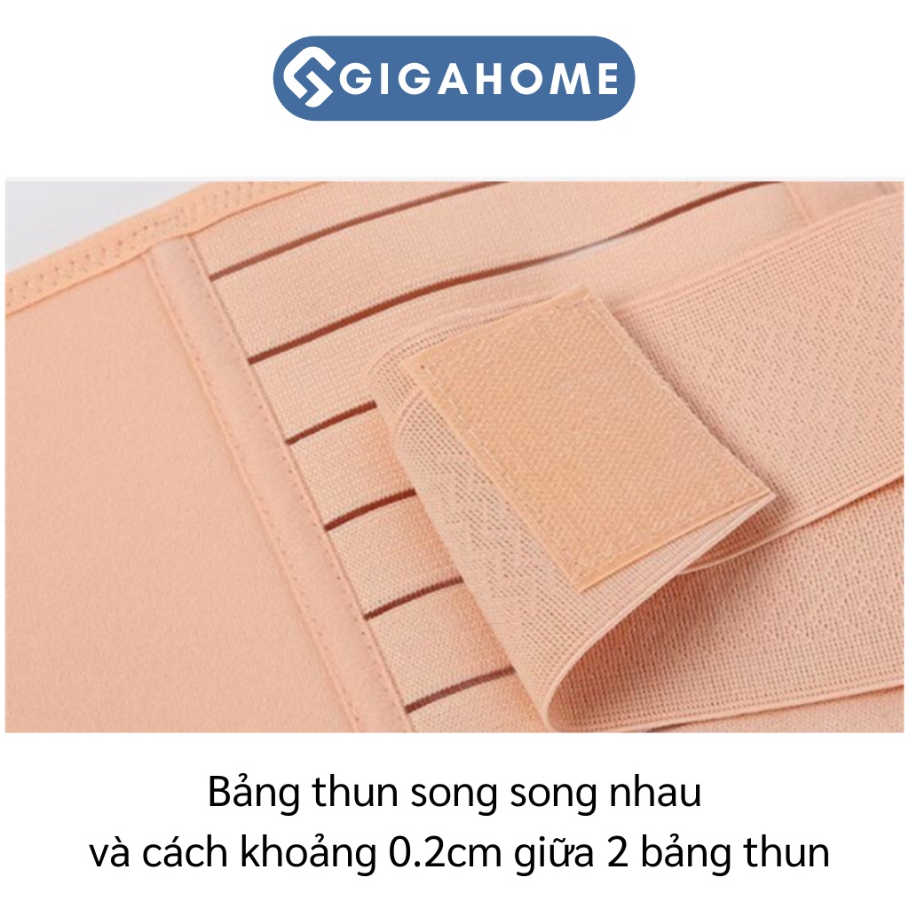 Đai Nịt Bụng Chống Cuộn Sau Sinh GIGAHOME Định Hình Eo Thon 2 Lớp Thun 2844