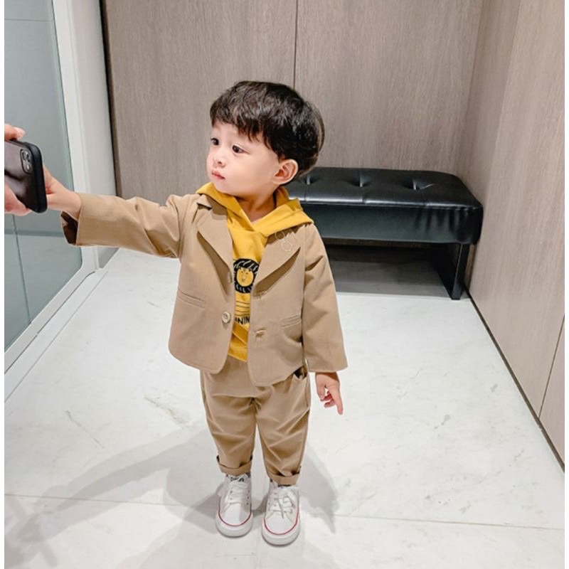 Set vest 3ct kèm áo nỉ cao cấp bé trai
