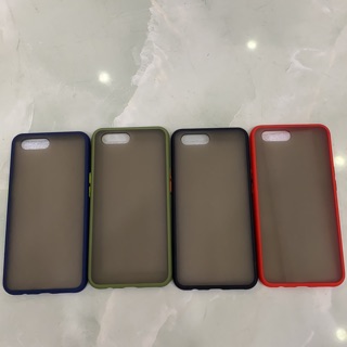 Ốp lưng Oppo A3S /Realme C1 viền dẻo lưng màu nhám chống vân tay