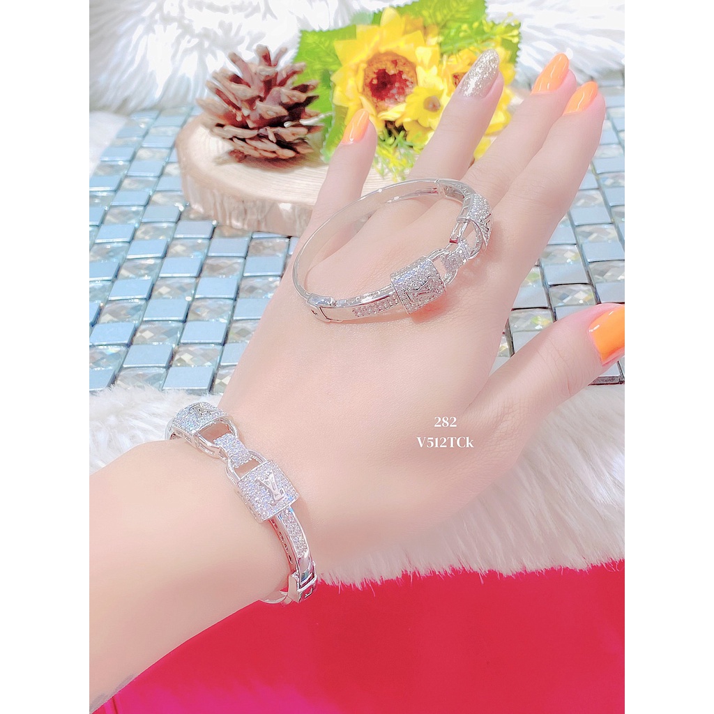 Vòng tay nữ UHA, lắc tay bền màu thiết kế cao cấp sáng lấp lánh V499