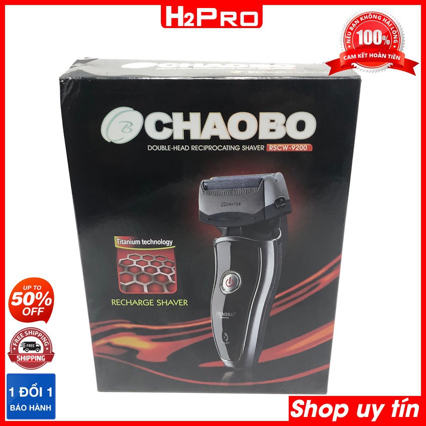Máy cạo râu mini Chaobo RSCW-9200 H2Pro, dao cạo râu điện chính hãng-2 lưỡi-giá rẻ