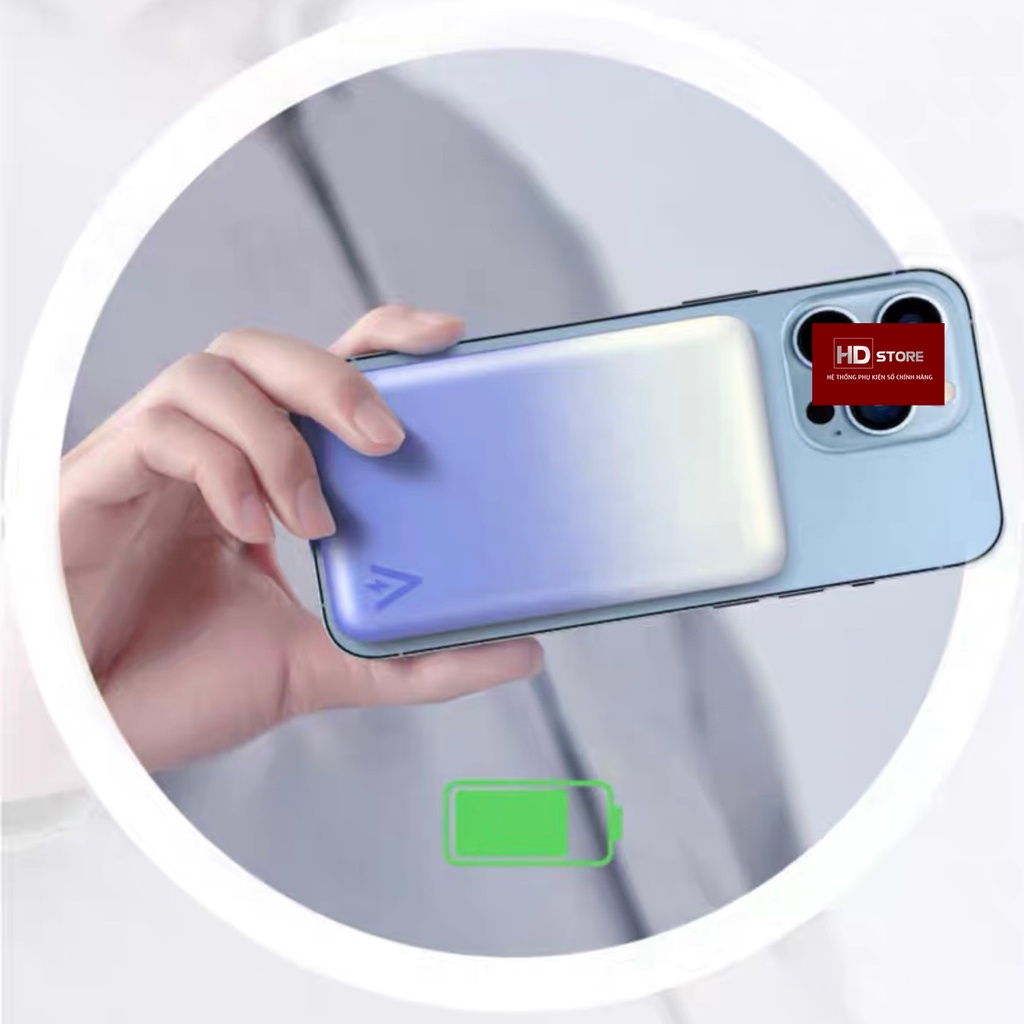 Pin Sạc dự phòng Anker Magnetic 5000mAh Seri 4 MagGo Từ Tính Không Dây Hít Lưng -  A9518 cho IP 12 13