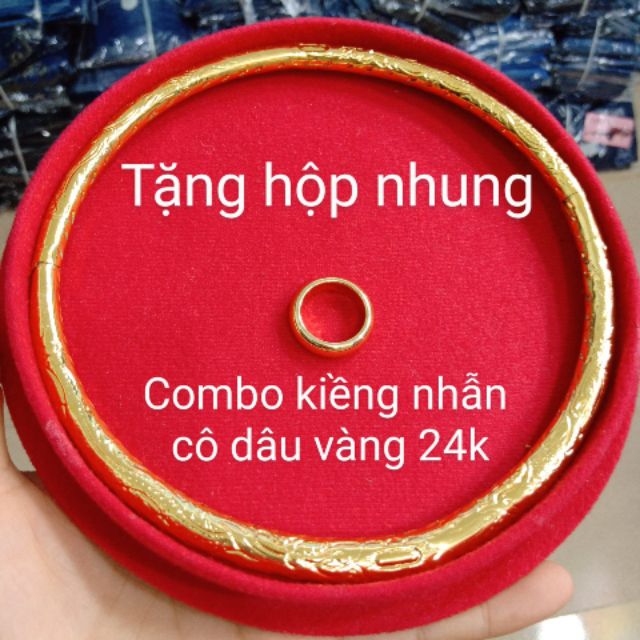 Kiềng cô dâu AAA, kiềng long phụng mạ vàng 24k