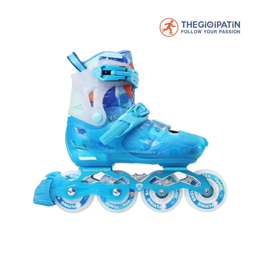 Giày Patin Trẻ Em COUGAR - Flying Eagle L8, 8 bánh đèn phát sáng, tặng kèm bảo hộ tay chân cho bé