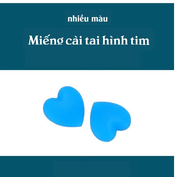 Cài tai silicone hình Tim chống rơi chống thất lạc mắt kính
