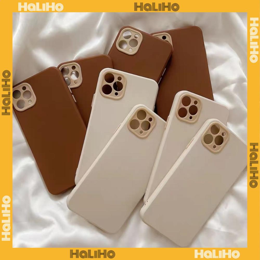iPhone Case Silicone Soft Case Detachable Frame Button Protection Camera Built-in Plush Skin Feel Brown Compatible For iPhone 11 Pro Max 13 Pro Max 12 Pro Max 7Plus xr XS Max