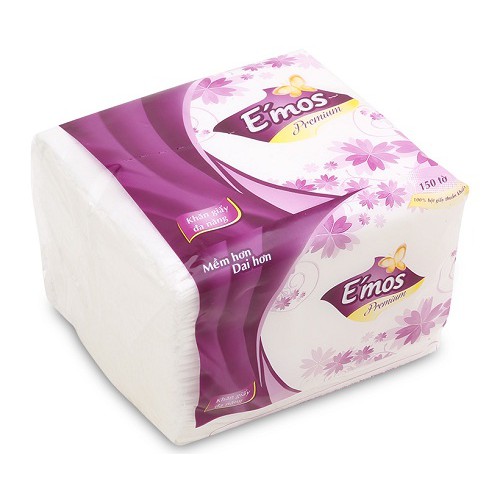 Khăn giấy vuông E'MOS - 100 tờ