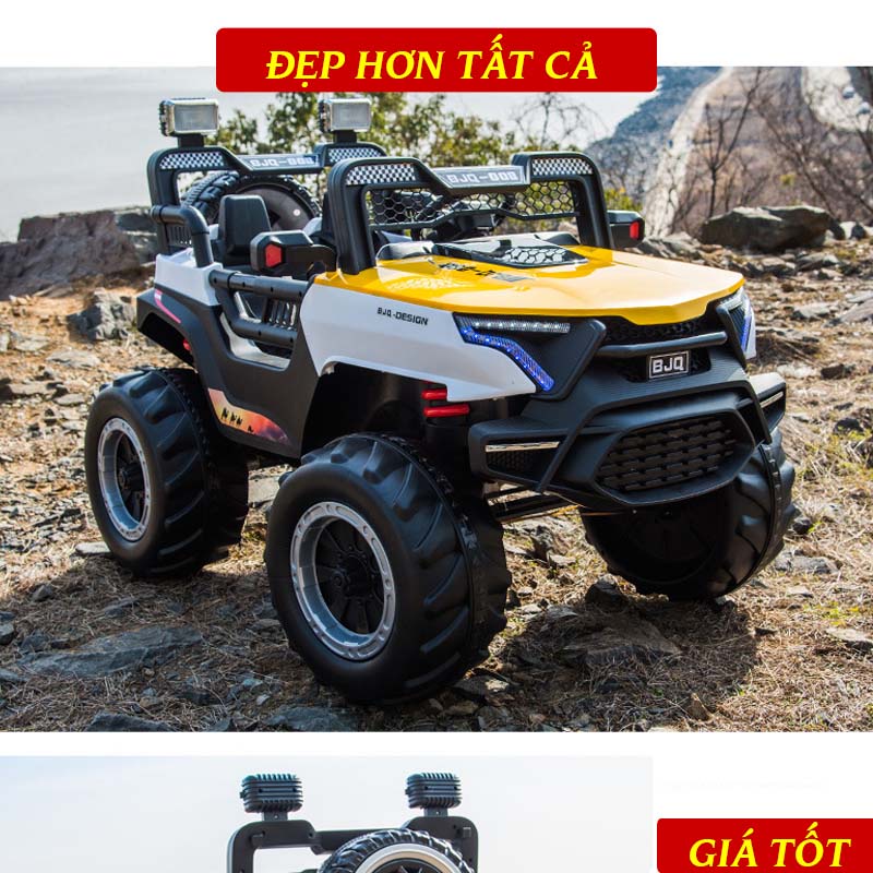 Xe Ô Tô Địa Hình Điện Trẻ Em BJQ 008 Cực Ngầu, Siêu Khỏe, 2 Chỗ Ngồi, Full Chức Năng, Tự Lái & Điều Khiển