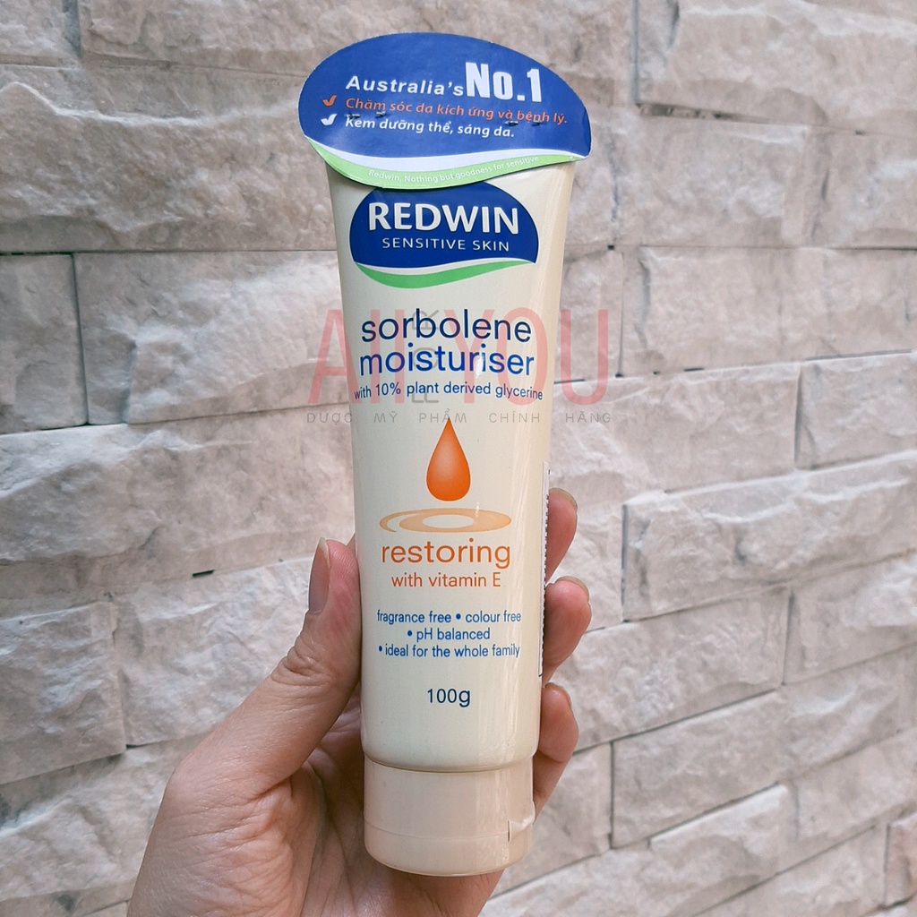 REDWIN Sorbolene Moisturiser With Vitamin E 100g - Kem Dưỡng Thể Làm Mềm Mịn Sáng Da Toàn Thân.