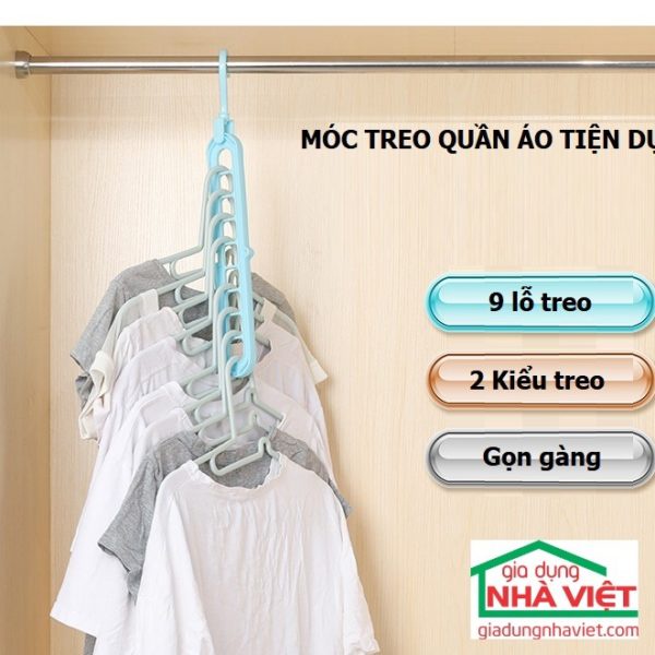 Móc Treo Quần Áo 9 Lỗ Đa Năng Tiện Dụng [ Siêu Rẻ ]