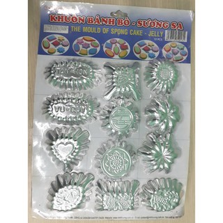 Bộ 12 Khuôn Bánh Bò 12 Mẫu Khác Nhau