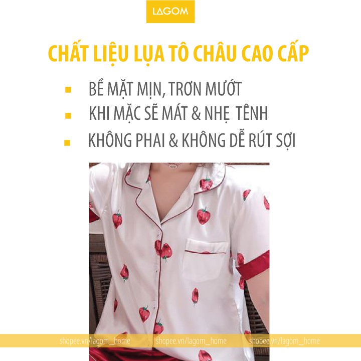 [Mã WAPUSH hoàn 12% xu đơn 99k] Pijama Lụa Satin Cộc Tay Cao Cấp (Ảnh + Video) | BigBuy360 - bigbuy360.vn