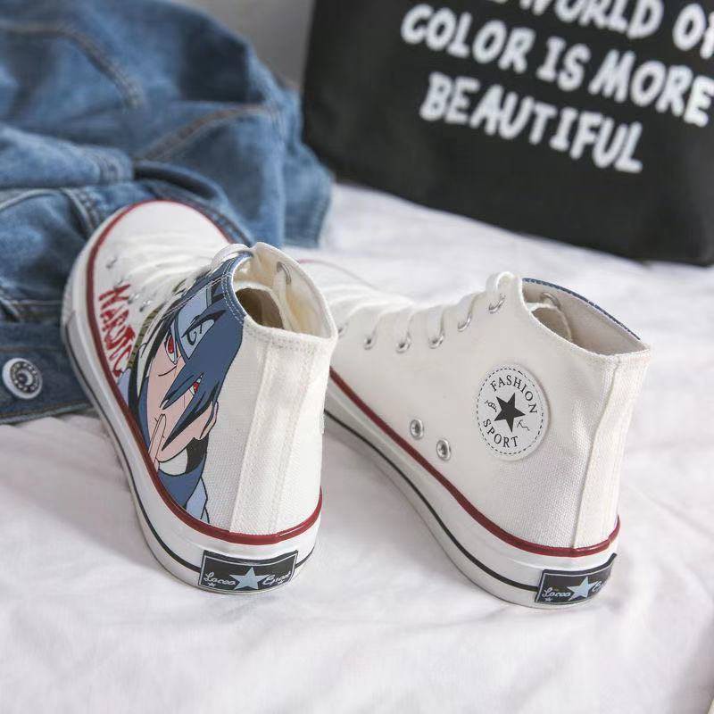 Naruto Anime High Top All-match Canvas giày nam tăng chiều cao | BigBuy360 - bigbuy360.vn
