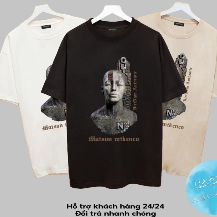 Áo thun tay lỡ TƯỢNG MAISON MIKENCO Streetwears SG , Áo thun unisex nam nữ from rộng oversize chất liệu cotton