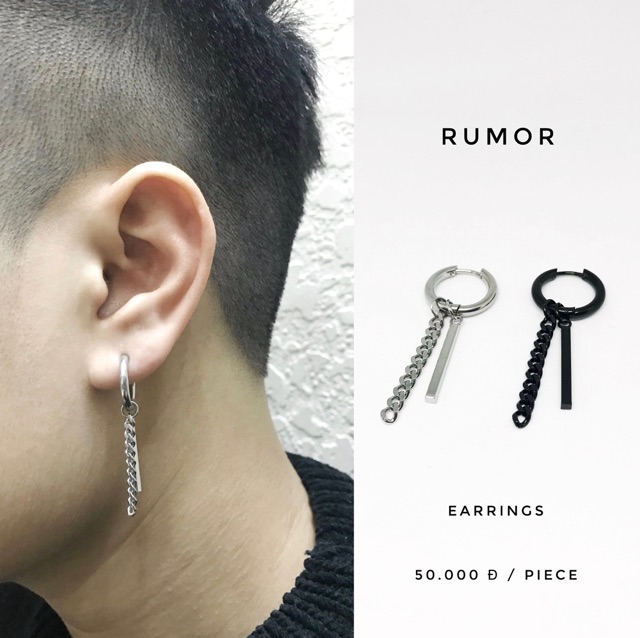 Khuyên vòng hoop kèm xích