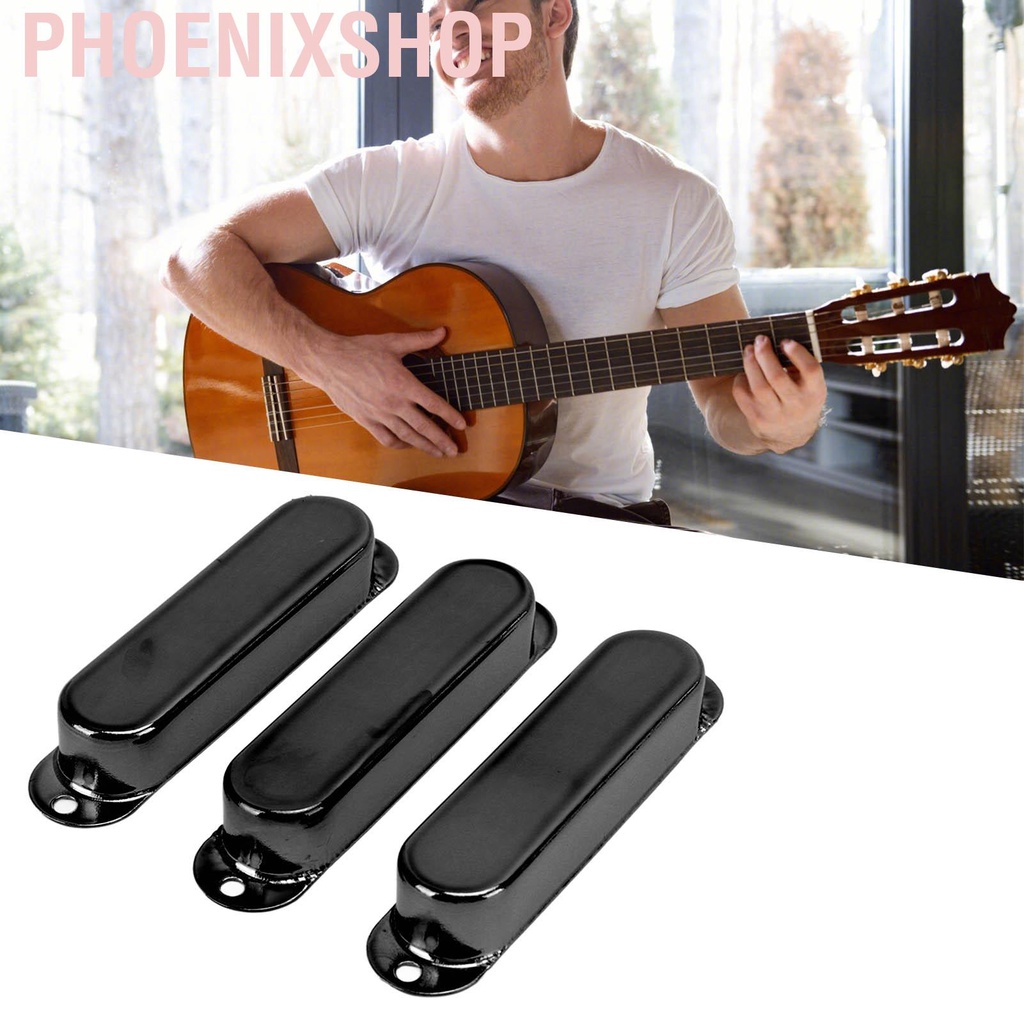 Phoenixshop Electric Guitar Single Coil Pickup Cover  3pcs Good Match for Replacement