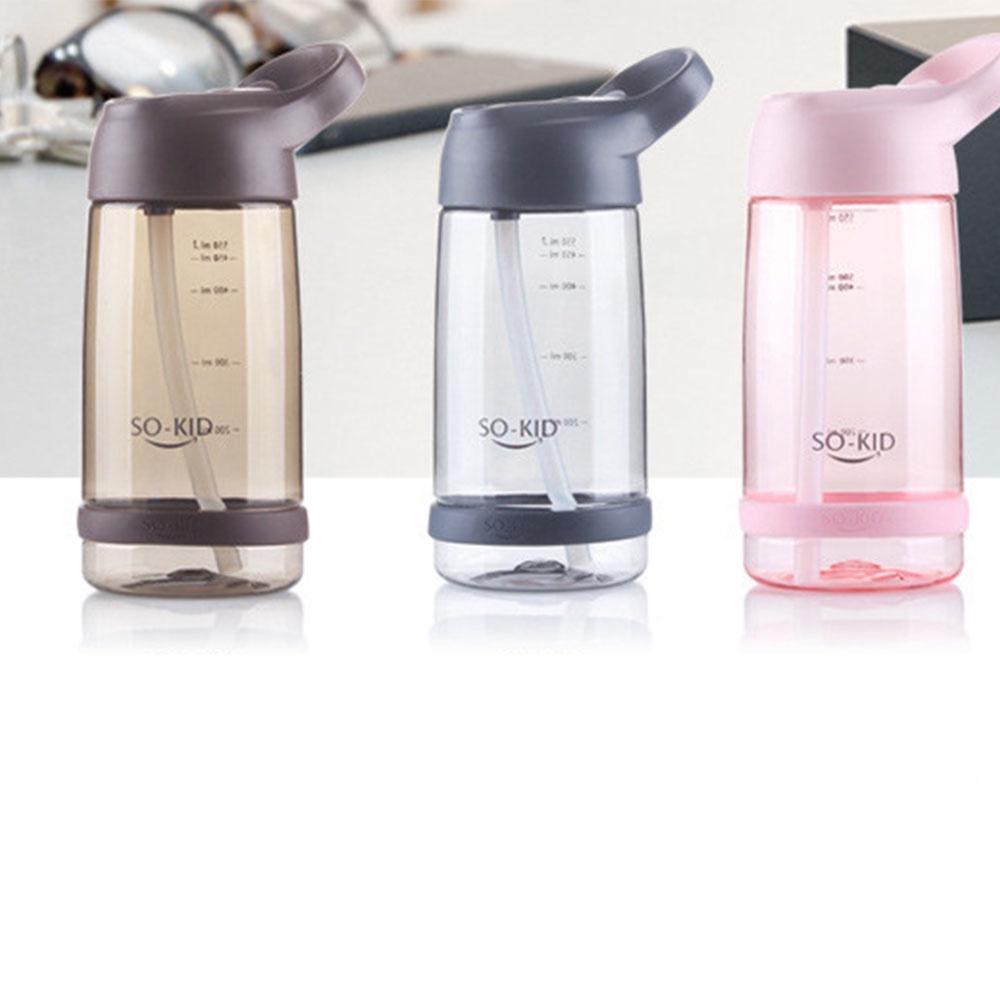 Bình Nước Trong Suốt Có Ống Hút Dung Tích 550ml/850ml/1000ml