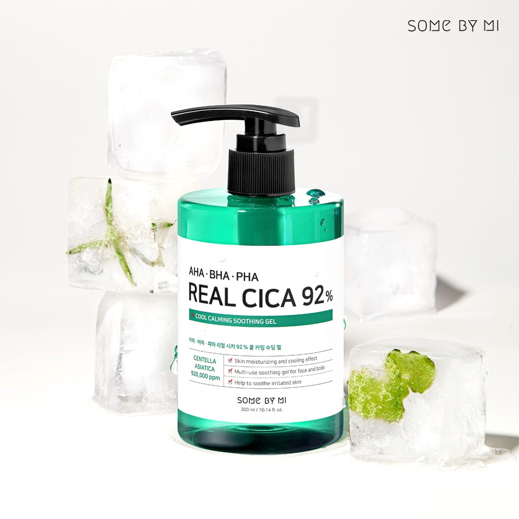 Kem dưỡng Some By Mi dạng gel AHA-BHA-PHA Real Cica 92% Cool Calming Soothing Gel 300ml