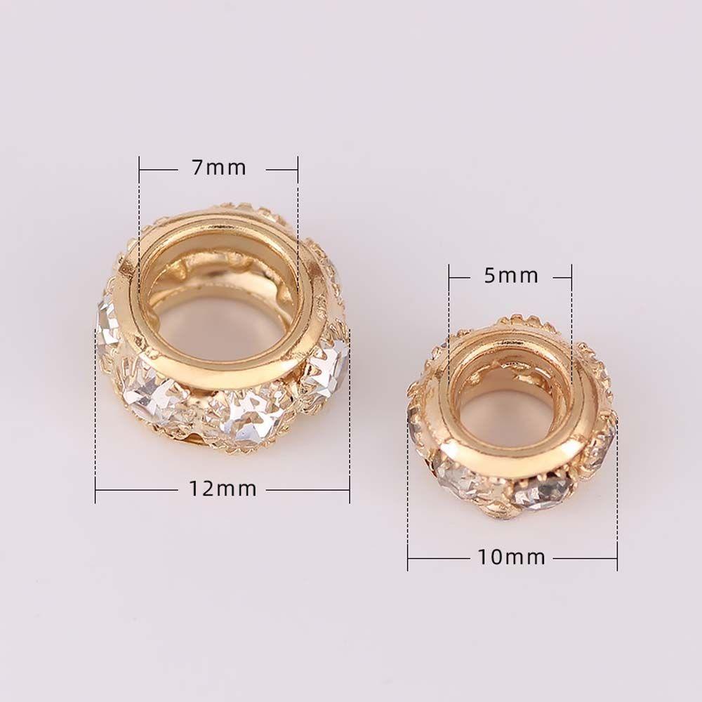 JARRED Túi Hạt Cườm Kim Loại Lỗ Lớn 12mm Dùng Làm Trang Sức Thủ Công DIY