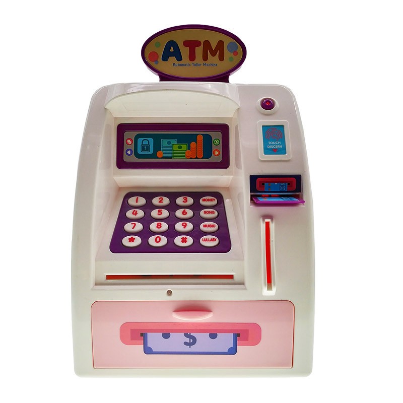 Mới Ống Heo Tiết Kiệm Tiền Hình Máy Atm Tự Động Thông Minh Có Mật Khẩu Cho Bé